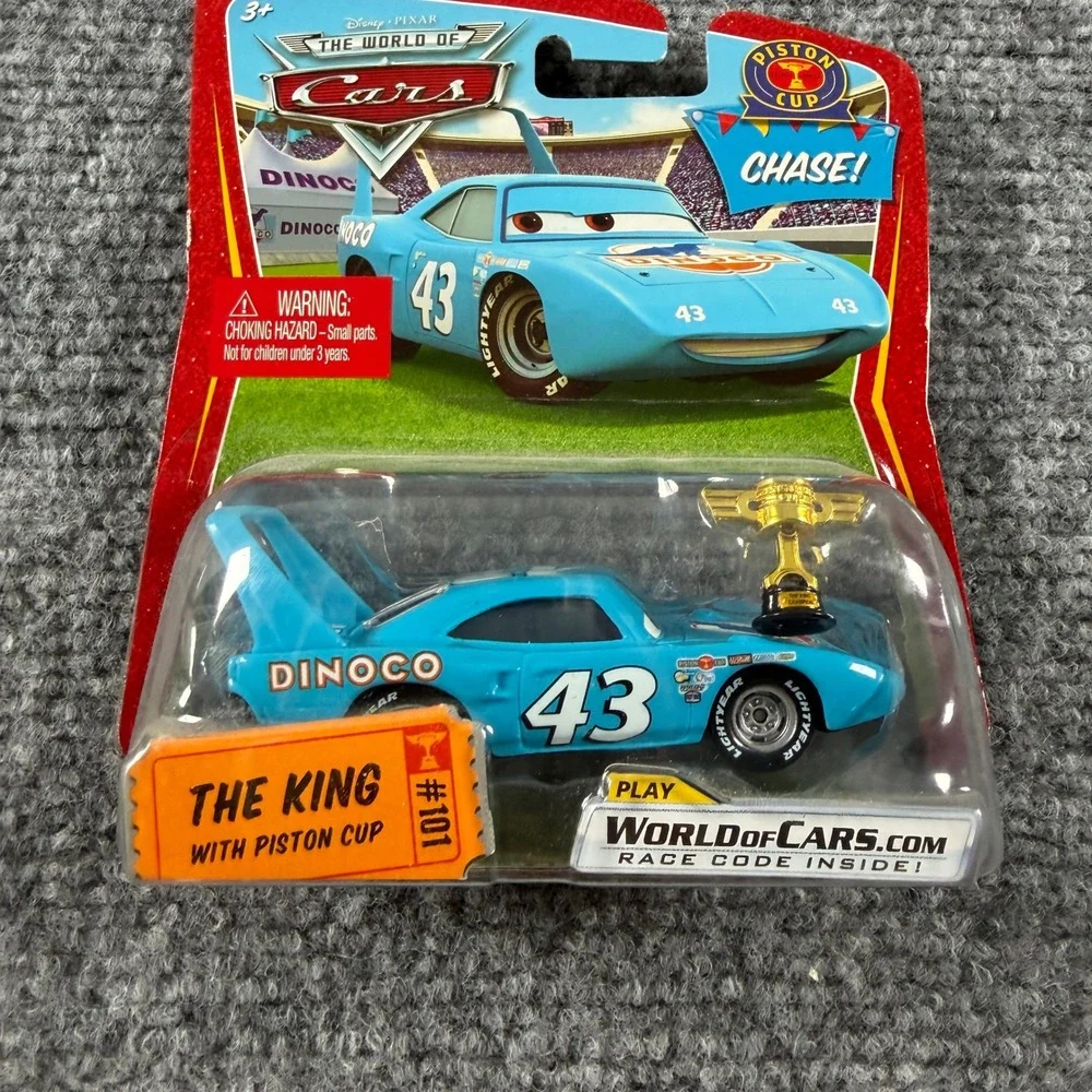 Mattel Disney Cars Blue The King With Piston Cup Chase Diecast Toy Car